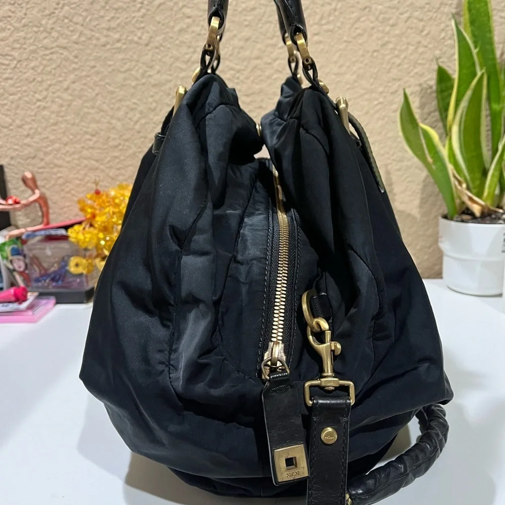 MCM 2WAY BLACK POLYESTER BAG - Picture 7 of 16